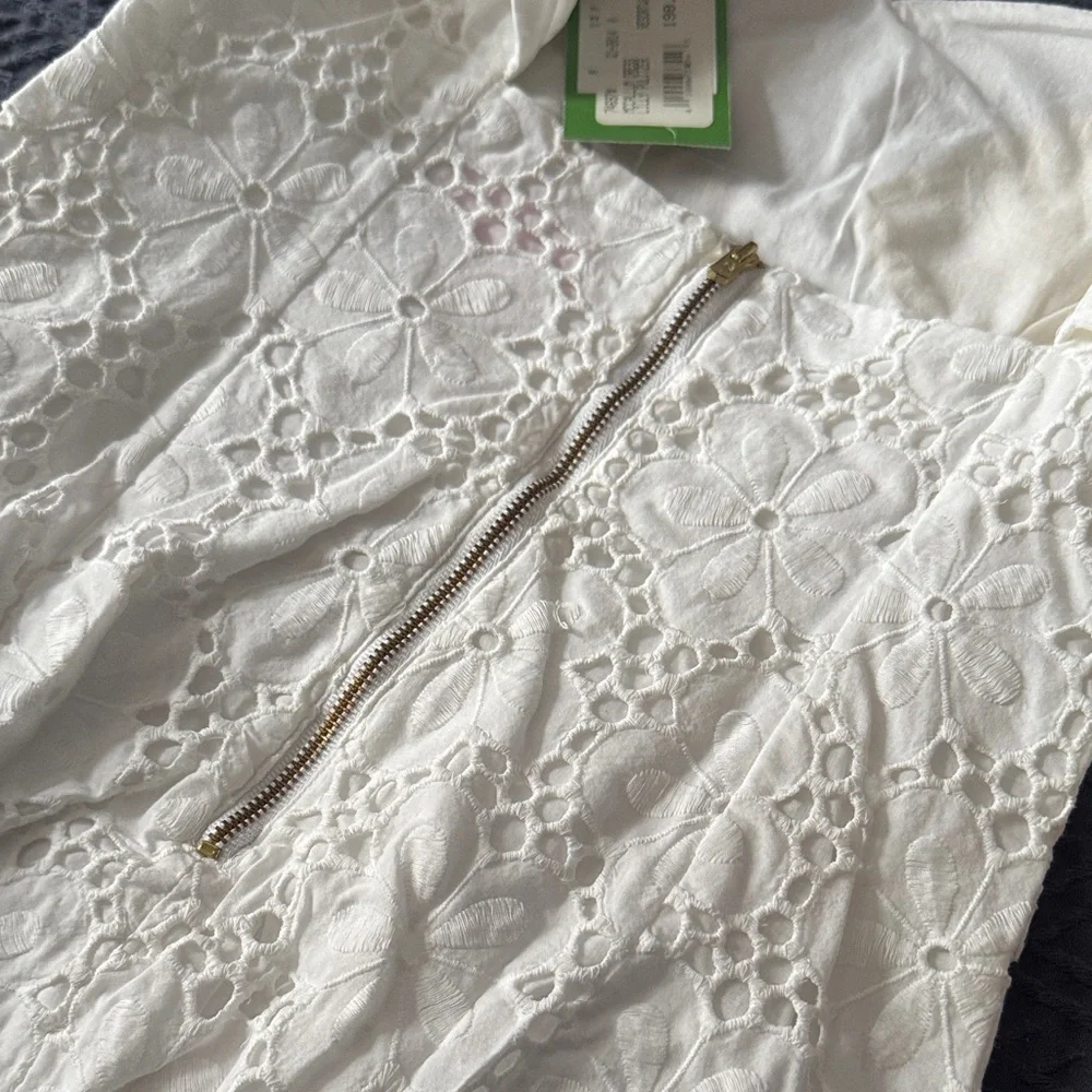 Lilly Pulitzer Ivory Floral Lace Intimate - Picture 5 of 10